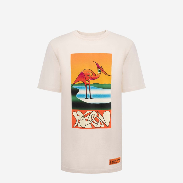 HERON PRESTON Heron Printed T-shirt HMAA026S22JER003-0120 | VAO 