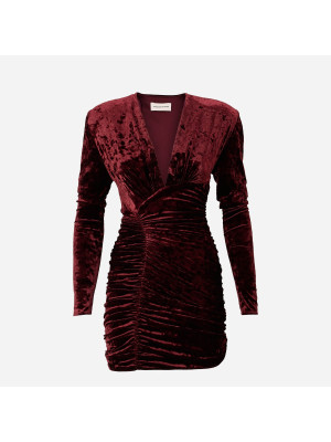 Stretch Velvet Dress  ALEXANDRE VAUTHIER 233DR1609-BLACK-CHERRY-RED