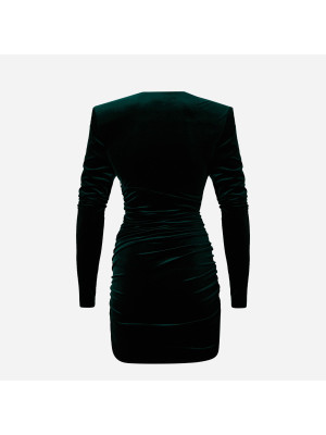 Stretch Velvet Dress  ALEXANDRE VAUTHIER 234DR1609-CYPRESS-GREEN