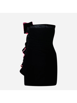 Mini Bustier Dress ALEXANDRE VAUTHIER 234DR2014-BLACK-NEON-PINK