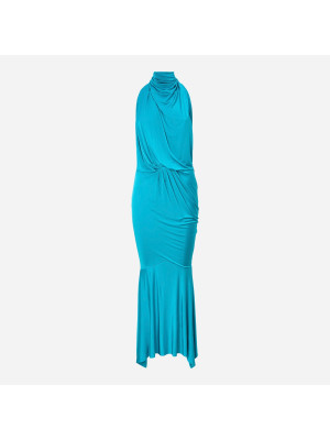 Long Draped Dress  ALEXANDRE VAUTHIER 241DR2054-BLUE