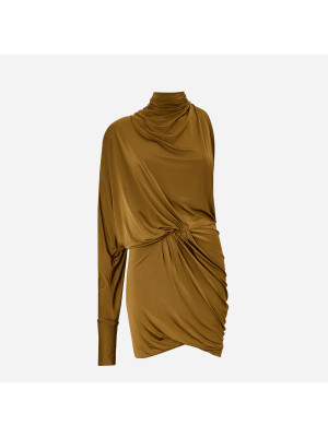 One Shoulder Mini Dress ALEXANDRE VAUTHIER 241DR2055-BRONZE