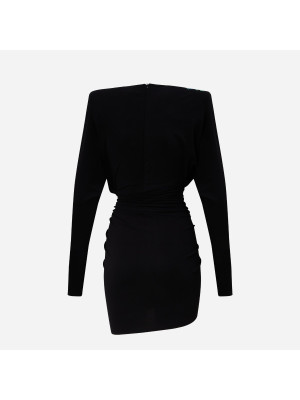 Long Shoulder Mini Dress ALEXANDRE VAUTHIER 241DR2076F-BLACK