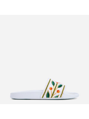 Embroidered Terry Slides CASABLANCA AS24-FW-030-01M-WHITE