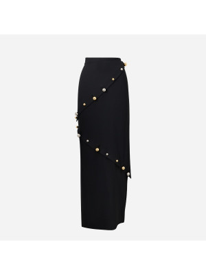 Maxi Skirt With Buttons AWAKE MODE AW23-S04-LA32-BLACK