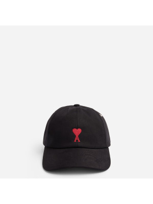 Red Coeur Embroidery Cap AMI BFUCP006-AW0041-001