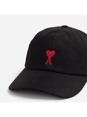 Red Coeur Embroidery Cap AMI BFUCP006-AW0041-001