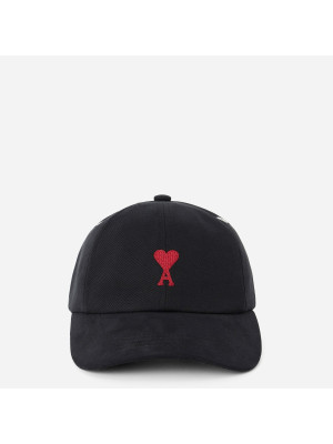Red Coeur Embroidery Cap AMI BFUCP006-CO0051-001