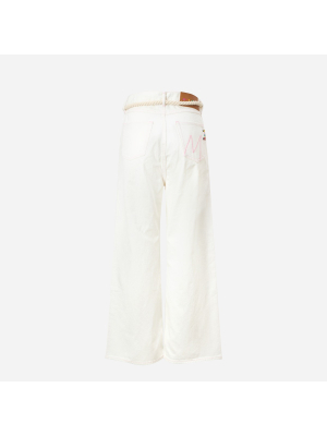 Denim Straight Leg Jeans MIRA MIKATI DEN014B-WHITE