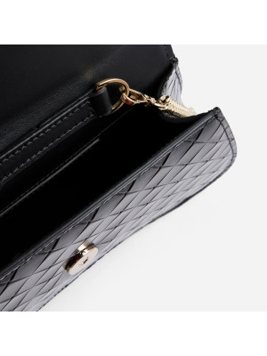 DIVINE Embossed Handbag MALONE SOULIERS DIVINE-SMALL-13-BLACK-BLACK
