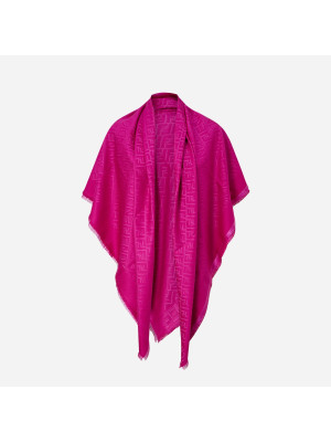 Cyclamen Silk Wool Shawl FENDI FXT069-AQ8I-F0QF2