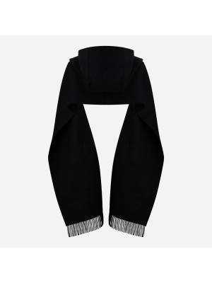 Black Wool Cashmere Scarf FENDI FXT483-A2OH-F0ZC4