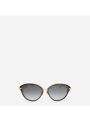 Cat-Eye Gold Tone Sunglasses LINDA FARROW LFLFS190005