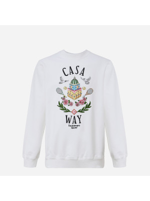 Casa Way Sweatshirt CASABLANCA MF23-JTP-001-14-OFF-WHITE-LOOPBACK-CASA-WAY