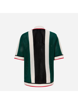 Striped Mesh Shirt CASABLANCA MS24-KW-652-01-GREEN-WHITE-STRIPE