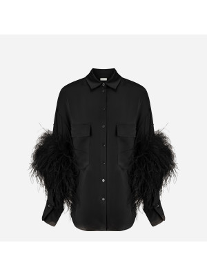 Satin Feathers Shirt  LAPOINTE R5002137AJA-001