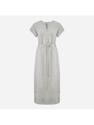 Linen Dress with Belt PESERICO S02068A-02600-936