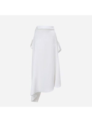 White Poplin Skirt  AWAKE MODE SS24-S06-PL01-WHITE